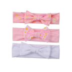 Summer Cute Floral Bows Baby Girl Headbands Elastic Bowknot Newborn Hair Band Turban Set Hair Accessories Bow Set For Kids