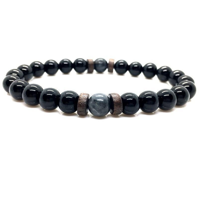 Lava Stone Men Wrist  Bracelet Natural Moonstone Bead Tibetan  Chakra Diffuser Bracelets For Men Jewelry Cool Gifts - SJB-DIAMOND ELITES