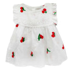 Summer Baby Frill Sleeve Newborn Infant Dresses Cotton Pineapple Sleeveless Toddler Dresses For Girls