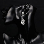 TREAZY Fashion Crystal Wedding Drop Earrings for Women Silver Color Bridal Dangle Earrings Brides Gifts Birthday Party Jewelry