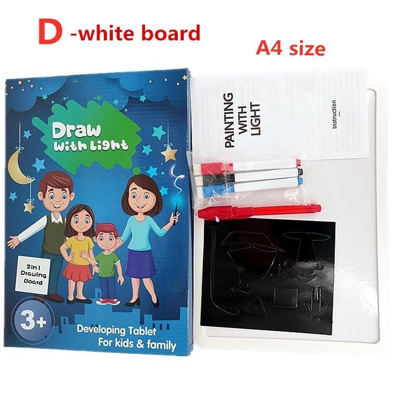 Educational Toy Drawing Board Tablet Graffiti 1pc A4 A3 Led Luminous Magic Raw With Light-fun - SJB-DIAMOND ELITES