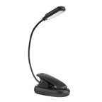 STEVVEX Book Light USB Rechargeable Flexible LED Clip Reading Night Light In 3 Brightness Modes Table Lamp Desk Bedside Lantern for Reading in Bed, Travel, Music Stand - SJB-DIAMOND ELITES