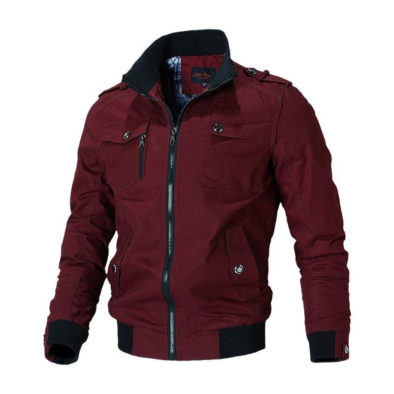 Windproof Bomber Jacket Men Fashion Casual Windbreaker Jacket Lightweight Running Windbreaker Outdoor Golf Fashion Elegant Red Jacket Men Spring Autumn New Slim Fit Jacket Men's Clothing Stevvex