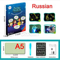 A3 A4 A5 Kids Luminous Drawing Board with Light-Fun Magic Sketchpad Draw Tablet Fluorescent Pen Russian English Light Up Toys - SJB-DIAMOND ELITES