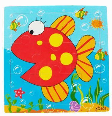 1 Pcs Animal Wooden Puzzles For Children In Wooden 3D Mosaic Puzzles Kids Educational Toys Design  For Baby Birthday Gifts - SJB-DIAMOND ELITES