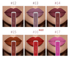 NICEFACE Matte Liquid Lipstick Waterproof Long Lasting Lip Gloss Tint Sexy Red Nude Purple Metallic Lipsticks Makeup Cosmetics