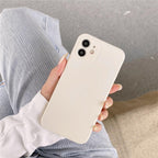 Soft Silicone Candy Color Phone Case For iPhone 13Mini iPhone 14Pro Max Ultra Thin Shockproof Cover Solid Color Shockproof Silicone Case For iPhone