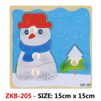 New Hand Grab Board Wooden Puzzle Toys for Children Cartoon Animal Fruit  Kids Baby Early Educational Learning Toy - SJB-DIAMOND ELITES