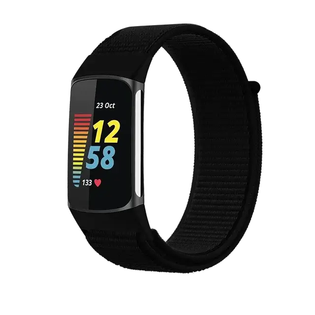 Fitbit Charge 5 6 Nylon Velcro Band - Durable Comfortable Strap - SJB-DIAMOND ELITES