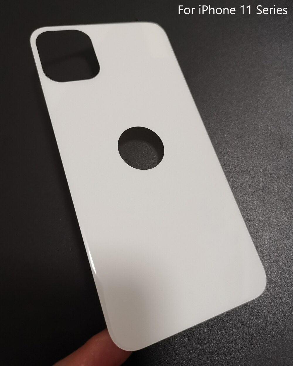 Back 9H Tempered Glass For iPhone 14 Plus 13 12 mini 11 Pro X XR XS Max Rear Screen Protector Protective Film Gold Black White Anti Scratch Edge to Edge Coverage Back Glass for iPhone Stevvex