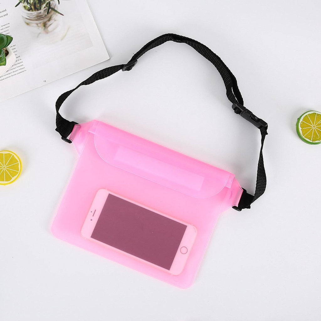 Waterproof Swimming Bag 3 Layers Water Proof Diving Beach Shoulder Waist Bag Underwater Mobile Phone Bag Case Waterproof Bag With Adjustable Waist Belt Comfortable Case For Phone Stevvex