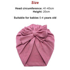 Luxury Modern Baby Headband Hat Bowknot Print Cotton Stretchy Turban Headband Infant Head Wrap Beanie Hat  For Babies and Kids