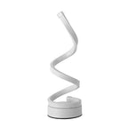 LED Spiral Table Lamp Modern Curved Desk Bedside Lamp Dim able Warm White Light For Living Room And Bedroom - SJB-DIAMOND ELITES