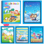 Early Education Montessori Painting Drawing Board For Kids Toys Coloring Book Doodle & Magic Pen Magic Water Drawing Book - SJB-DIAMOND ELITES