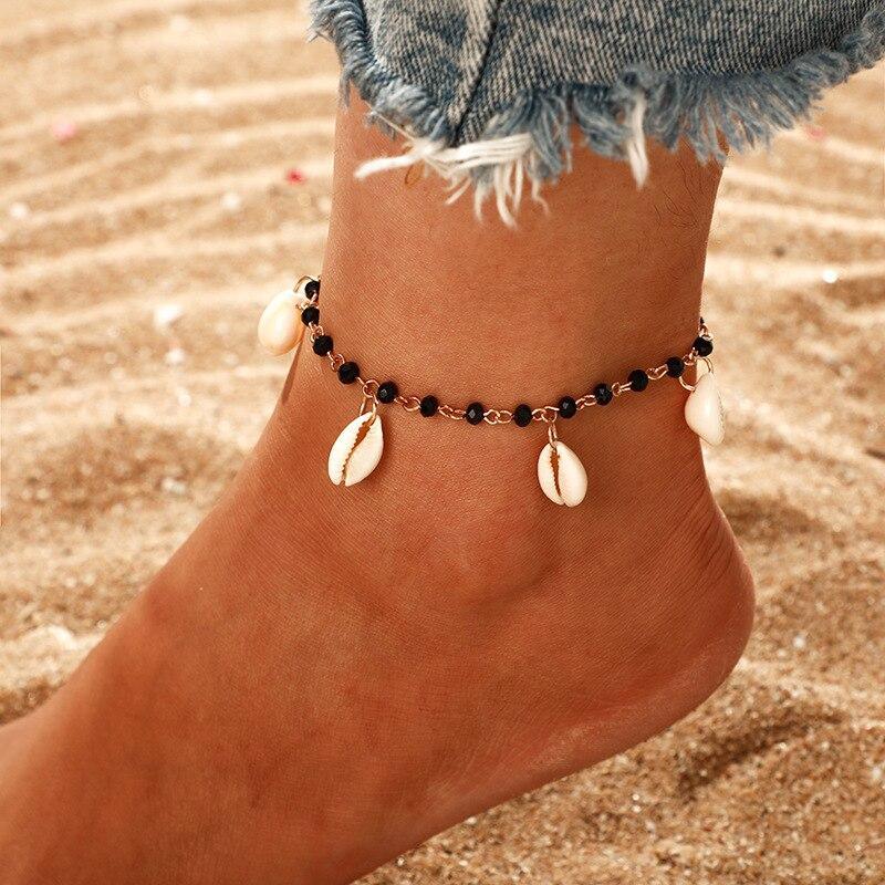 Luxury Leg Brecelet Gold Color Tassel Beads Anklet Bracelet for Leg for Women Set - SJB-DIAMOND ELITES