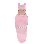 Muslin Swaddle Newborn Organic Cotton Blanket Extract Envelope Baby Sleeping Things Bedding for Boys Girls with a Hat Blanket Bag