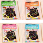Magic Book Colorful Dazzle Scratch Note Sketchbook Paper Graffiti Coils Drawing Book Children Education Book - SJB-DIAMOND ELITES