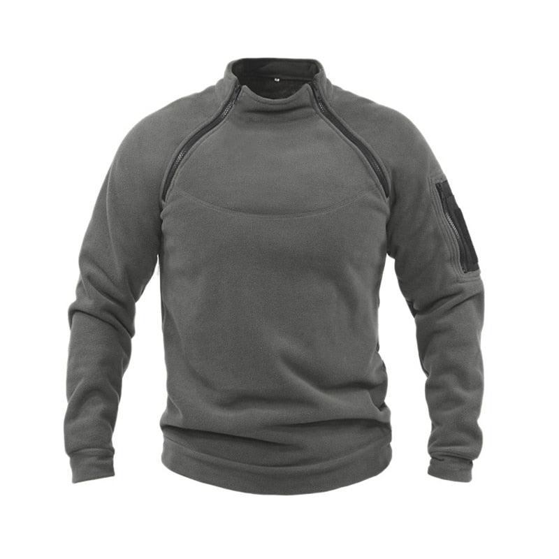 Men Unique Winter Fleece Jacket Lightweight Casual Tactical Outdoor Soft Jacket Men Spring Warm  Military Jacket Man Adventure Sport Clothes Windproof Stylish Jackets Stevvex