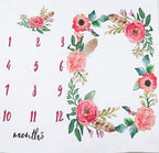 Newborn baby Monthly Growth  Blanket Photography Props Background Cloth For Baby