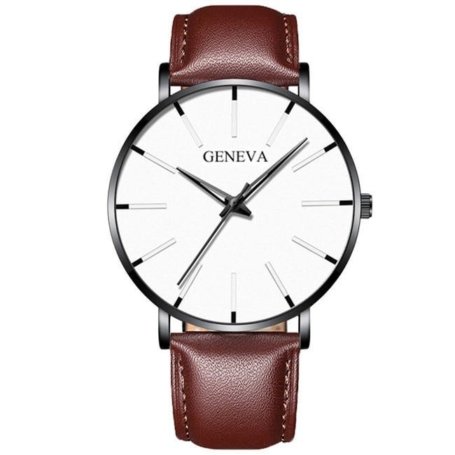 Minimalist Men's Fashion Ultra Thin Watch Simple Men Business Stainless Steel Mesh Belt Quartz Watch Relogio Masculino - SJB-DIAMOND ELITES