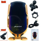 Automatic Luxury Modern Car Wireless Charger Infrared Induction Wireless Charger For Phones Sliver/Gold - SJB-DIAMOND ELITES