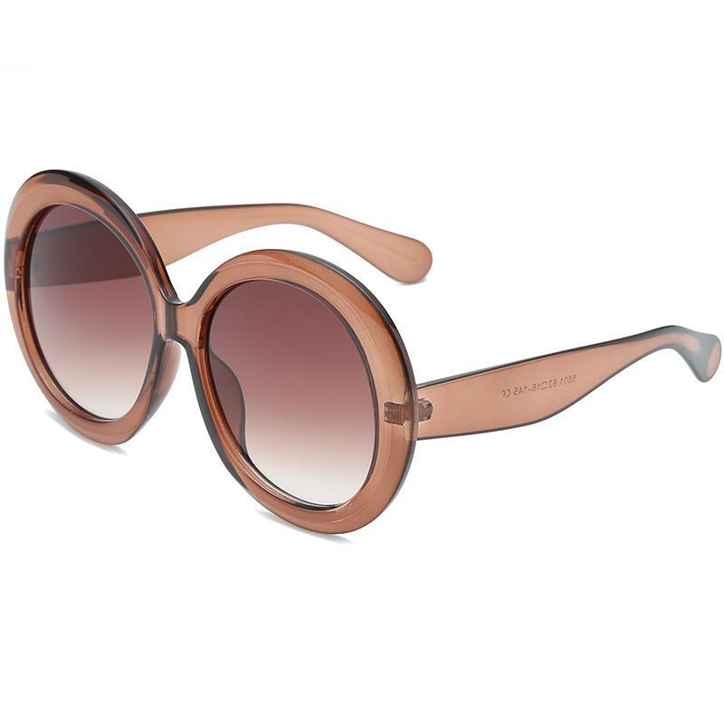 Luxury Round Oversized Big Frame Oval Vintage Elegant Woman Sunglasses  Oculos De Sol Gafas - SJB-DIAMOND ELITES