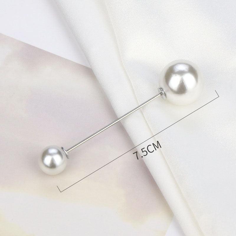 1pcs Fashion Pearl Fixed Strap Charm Safety Pin Sweater Cardigan Clip Brooches Rhinestone Metal Jewelry Sweater Shawl Clips Faux Crystal and Pearl Pins for Fixing on Sweaters Stevvex