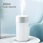 260ML Mini Humidifier USB Ultrasonic Air Humidifier LED Lamp Essential Oil Diffuser Car Purifier Aroma Anion Mist Maker portable