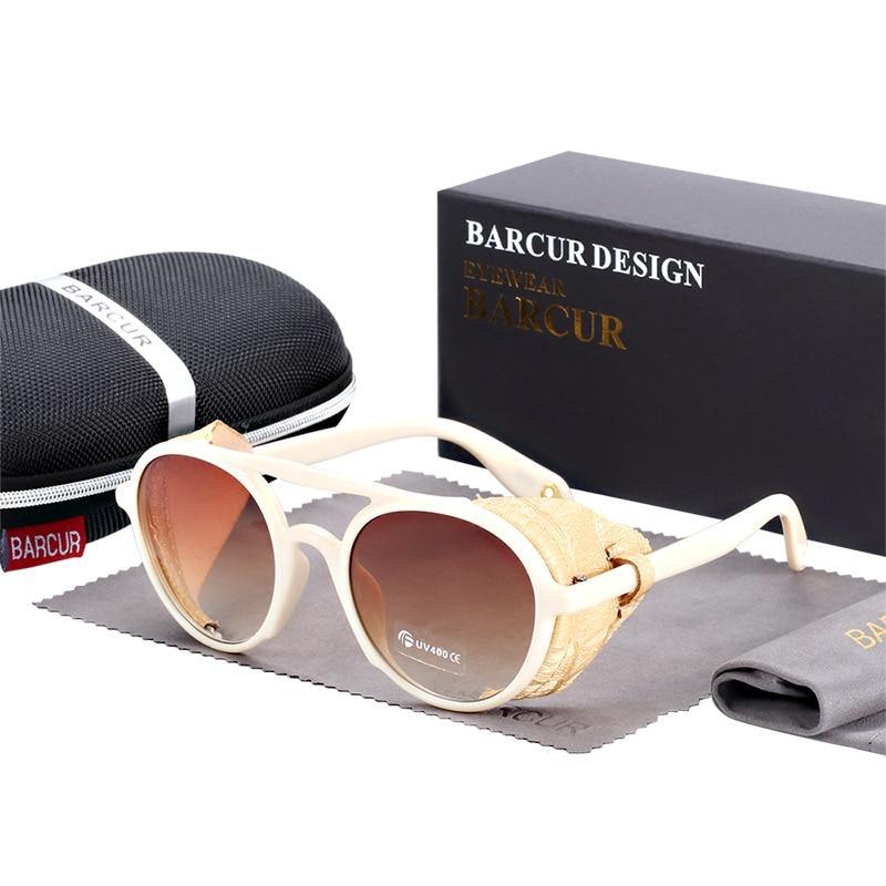New Elegent Original Round Sunglasses Gradient Vintage Steampunk Goggles For Women and Men With UV400 Protection - SJB-DIAMOND ELITES