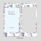 3D Curved Edge Tempered Glass for iPhone 6 6s 7 8 Plus Fashion Flowers Pattern Screen Protector Protective Film Tempered Glass Screen Protector Designed for iPhone Stevvex