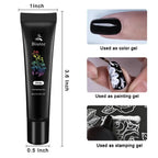 8 Colors Nail Art Stamping Gel Polish For Nail Art DIY- 8ml Stamp Print Oil UV Gel Vanish Soak Off Varnish New 2021 Manicure Gel Lootquake LLC