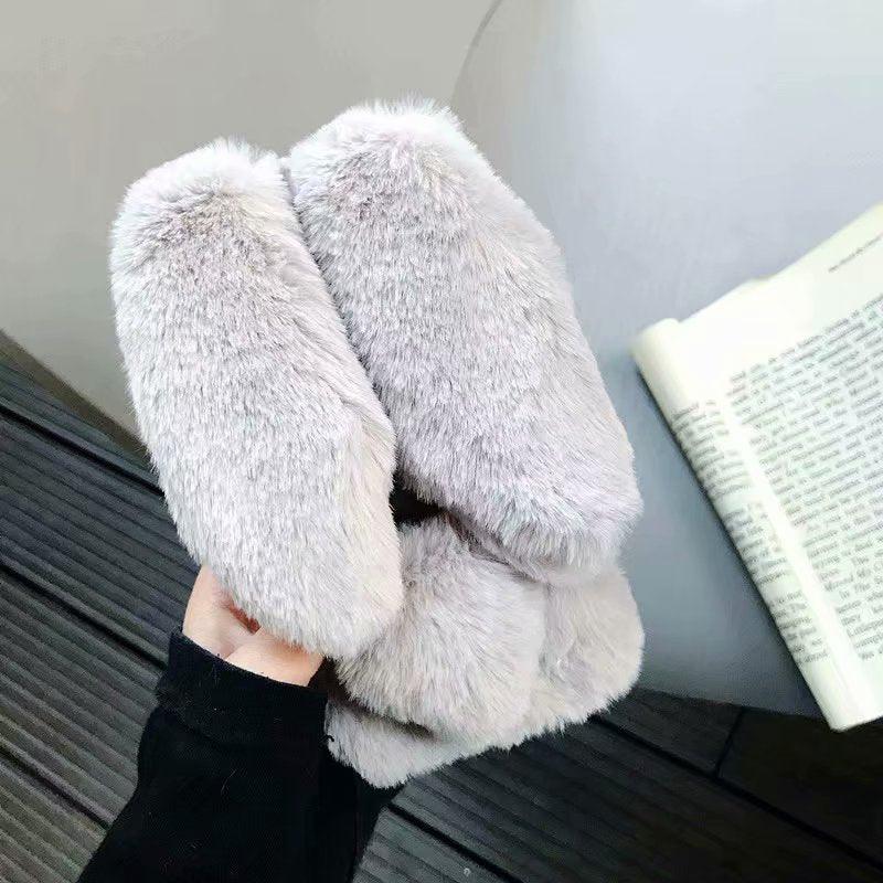 Comfortable Bunny Funny Women Phone Cover For iPhone 12 mini 11 Pro Max Hairy Cute Rabbit Animal Case For iPhone XS MAX XR Soft Lightweight Phone Cover Girl Gifts Stevvex