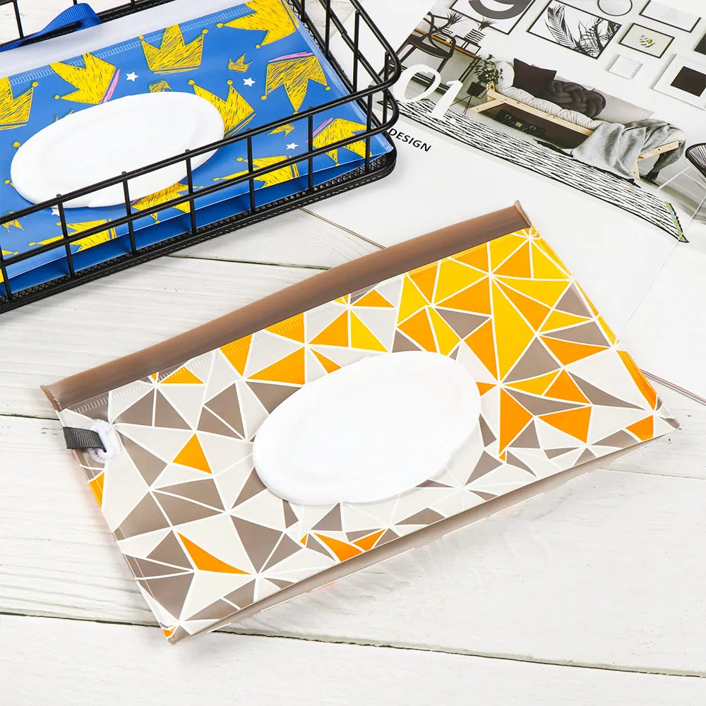 NEW Portable EVA Baby Wet Wipe Holder Case Reusable Refillable Wet Wipe Bag Tissue Box Snap-Strap Cosmetic Pouch Home Storage Lootquake LLC