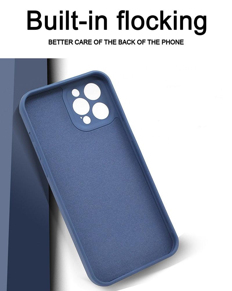 Simple Wallet Case For iphone Silicone Case For iphone 13 12 11 Pro Max Mini With Card Holder Cover Classic Silicone Full Protection Anti-Scratch Shockproof Case Stevvex