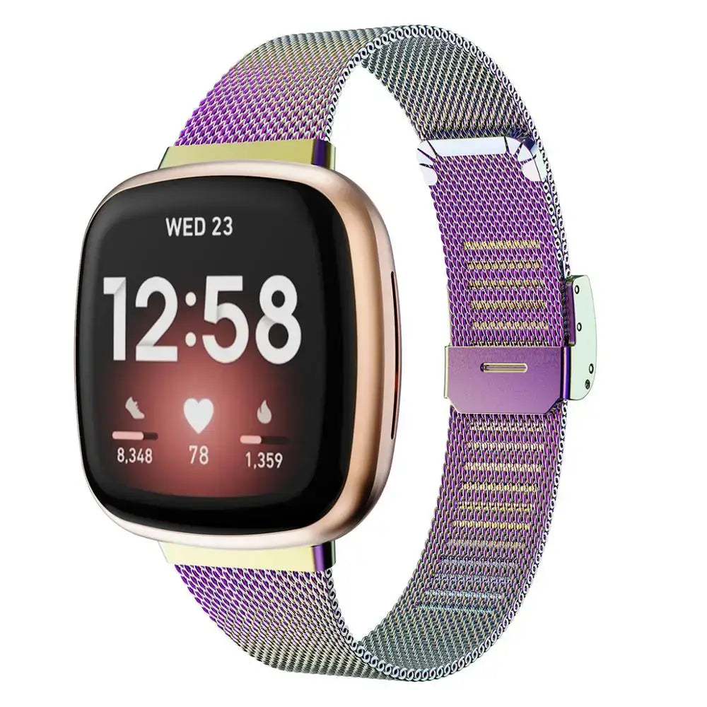 Fitbit Versa & Sense Steel Band - Durable Modern Design - SJB-DIAMOND ELITES