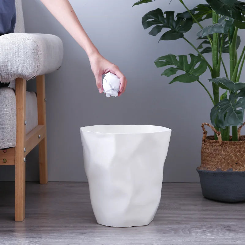 Stylish Bathroom Trash,Small/Large Plastic Garbage Can Wastebasket without Lid Garbage Baskets Container Bin For Home Or Office
