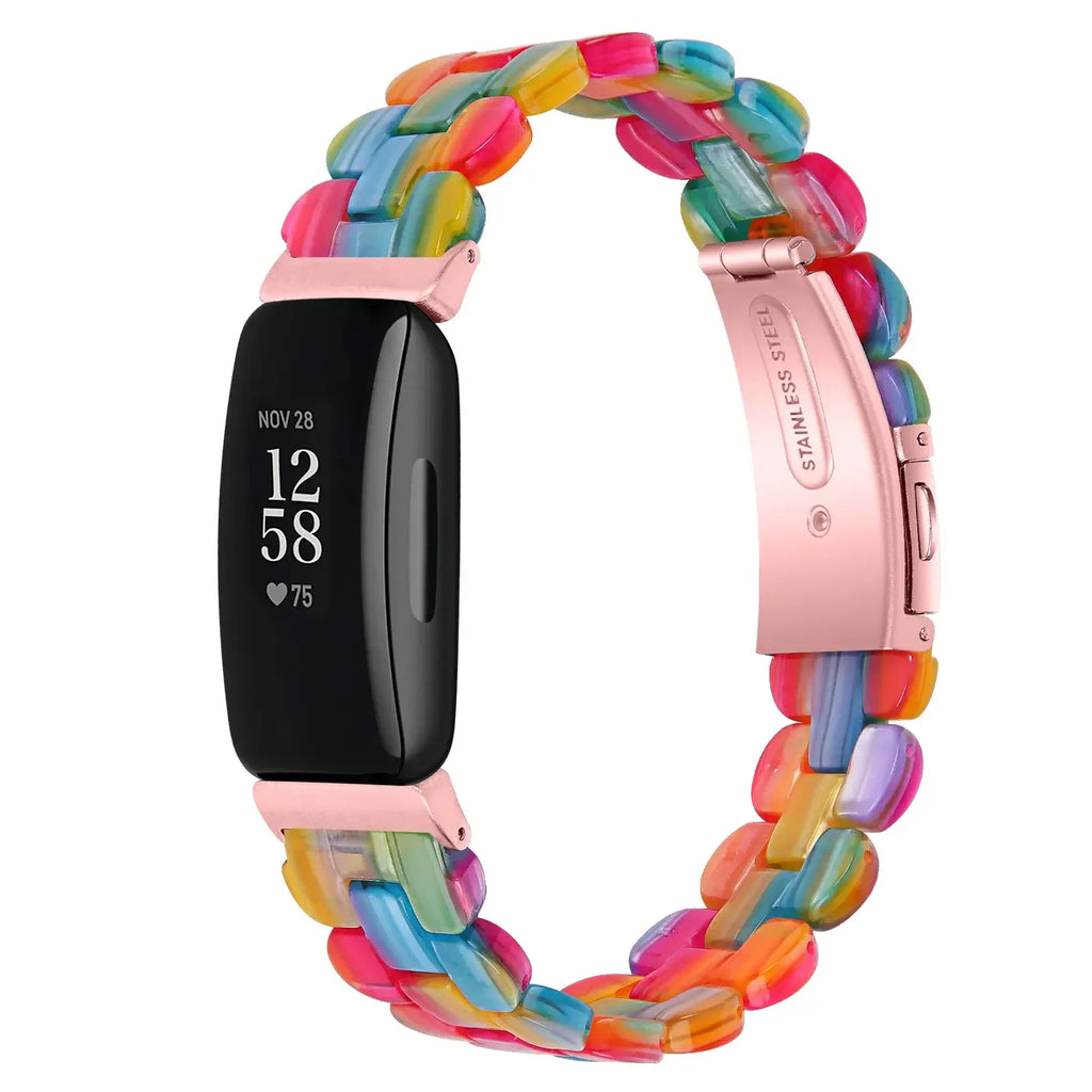 Fitbit Inspire 3, 2, 1, HR Resin Band - Durable, Lightweight - SJB-DIAMOND ELITES