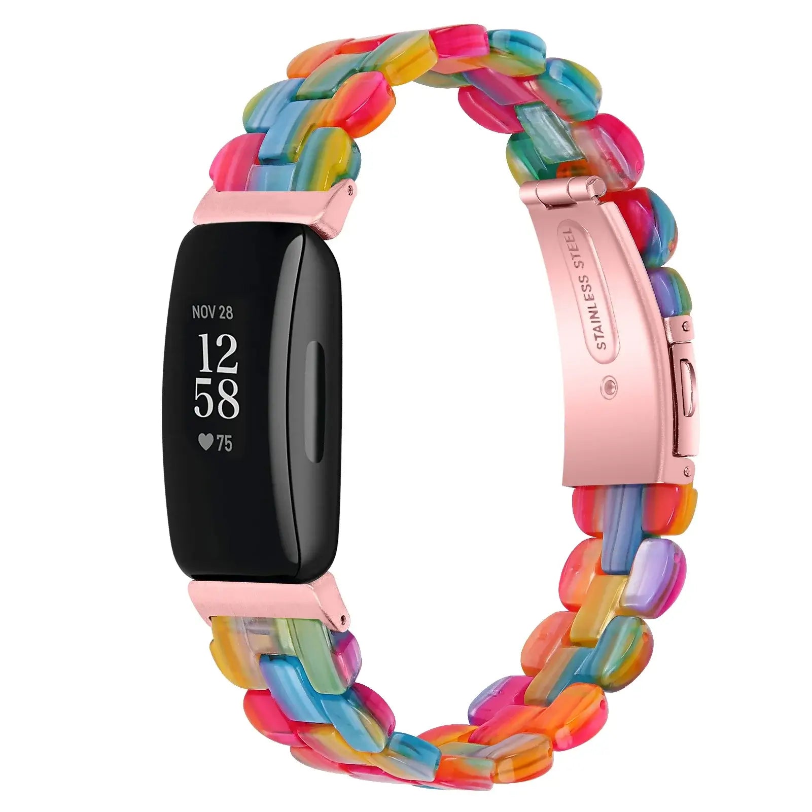 Fitbit Inspire 3, 2, 1, HR Resin Band - Durable, Lightweight - SJB-DIAMOND ELITES