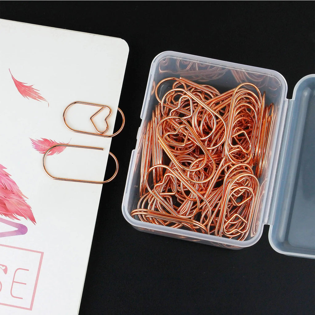 TUTU big Heart Paper Clips Large Cute Paperclips Funny Stainless Steel Fancy Paper Clips Shapes Office Supplies 50Pcs H0599 Lootquake LLC