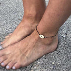 Gold Metal Shell Coconut Tree Female Anklets Barefoot Sandals Foot Summer Double Layers  Foot  Bracelets Leg Jewelry - SJB-DIAMOND ELITES