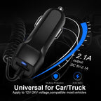 Car Charger With USB Cable Mobile Phone Charger Micro USB Type C Cable Fast Car Phone Charger