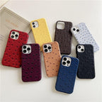 Genuine Leather Case for iPhone 13 Pro Classic Pattern Real Leather Full Coverage High-end Luxury Glossy Leather Couple Soft Case For iPhone 14 11 12 13 Pro Max 7 8 Plus 2 iPhone Cover Stevvex