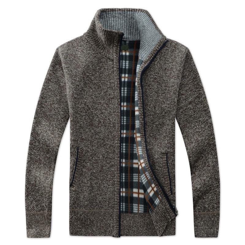New Autumn Winter Jacket Men Warm Casual Slim Fit Fleece Jacket Elegant Jackets For Men Warm Soft Sweater Solid Jackets Casual Business Men Clothing Lightweight Hooded Jackets Stevvex