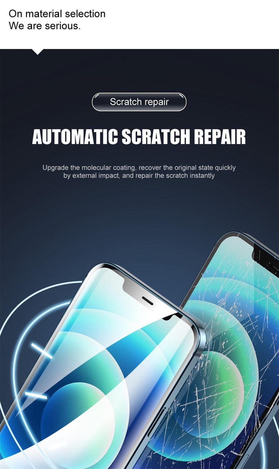 Full Cover Hydrogel Film For iPhone 13 7 8 Plus 6 6s Screen Protector 11 12 13 Pro mini XR X XS Max SE 2020 Back Film Not Glass Full Cover Screen Protector for iPhone Stevvex