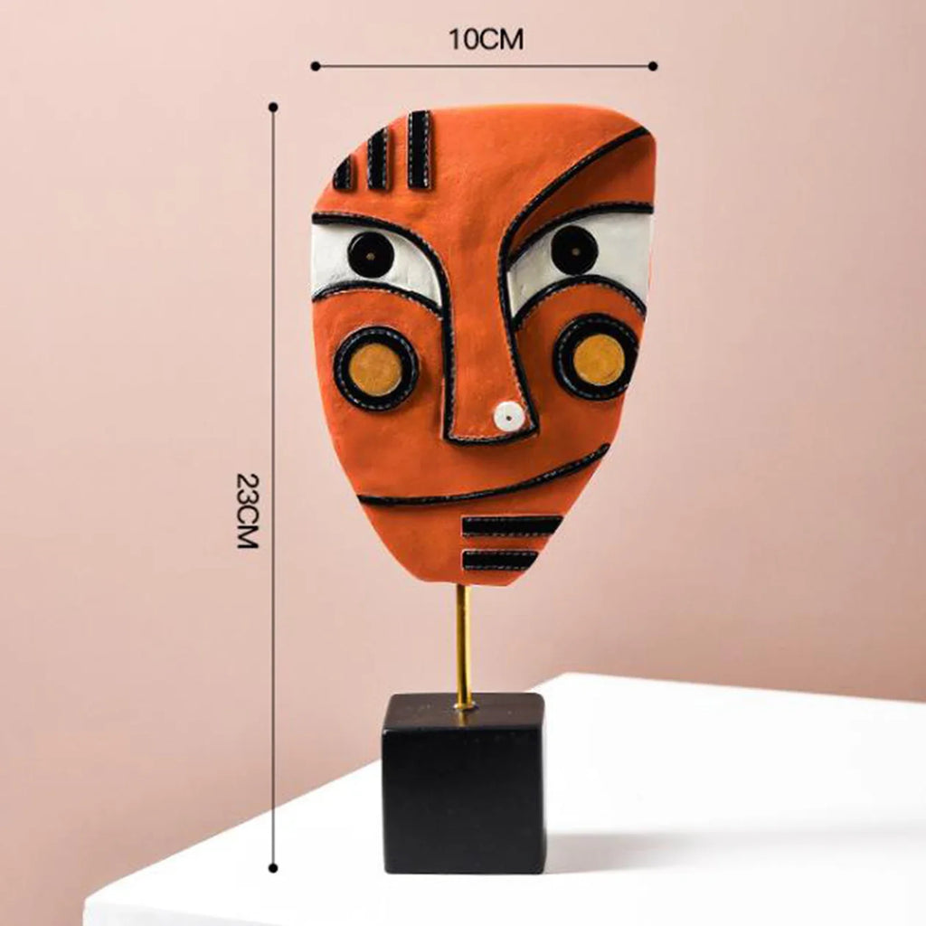 Creative Face Art Statue Sculpture Resin Crafts Figurine Abstract for Living Room Ornament Home Office Desktop Decoration Gift