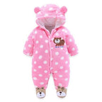 Newborn Winter Hoodie Baby Rompers Outwear Infant Baby Jumpsuit 3M -12M For Girls and Boys Winter Romper