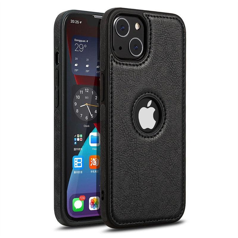 Ultra Thin Slim Leather Phone Case For iPhone 13 Pro Max 12 Pro Max 14 Shockproof Bumper Soft Business Back Cover Back Cover Case Shockproof Camera and Screen Protection PU Leather Case for iPhone Stevvex