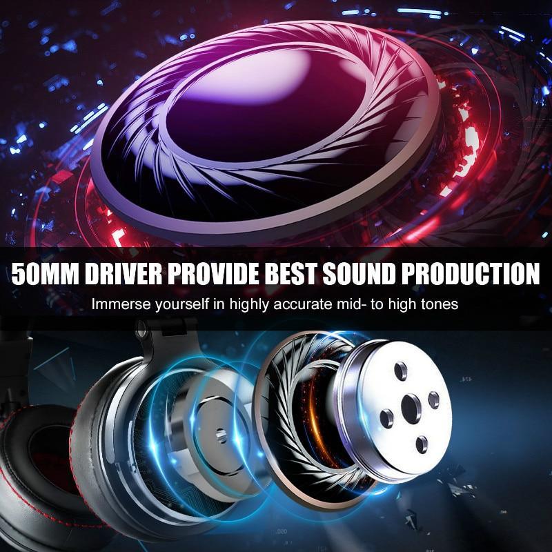 STEVVEX Wired Professional Studio Pro DJ Headphones With Microphone Over Ear HiFi Monitor Music Headset Earphone For Phone PC - SJB-DIAMOND ELITES