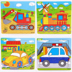 1 Pcs Animal Wooden Puzzles For Children In Wooden 3D Mosaic Puzzles Kids Educational Toys Design  For Baby Birthday Gifts - SJB-DIAMOND ELITES