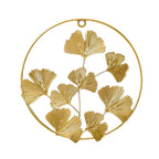 Ginkgo Leaf Metal Wall Decor Pendants Wrought Iron Wall Hanging Ornament Retro Nordic Room Decor Home Decoration Accessories Pi-Mart